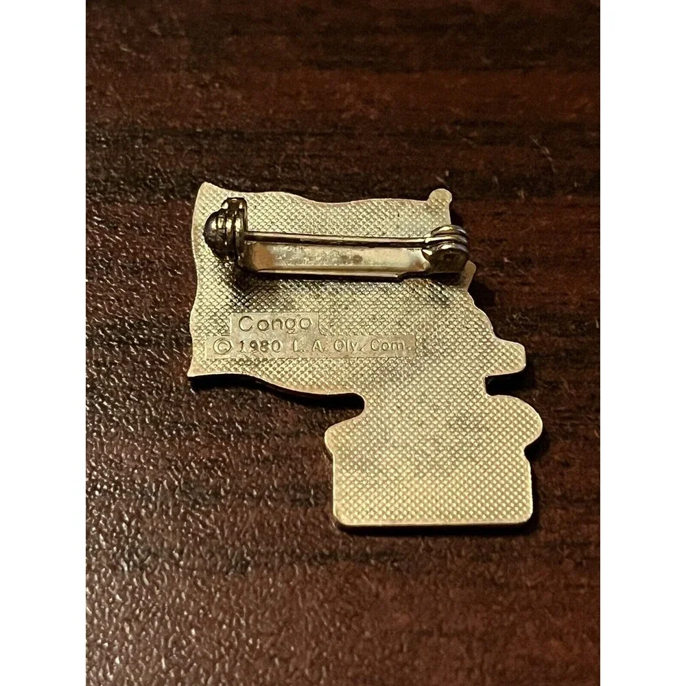 Vintage 1984 Los Angeles Olympics‎ Coca Cola Sam Eagle Congo Flag Lapel Pin